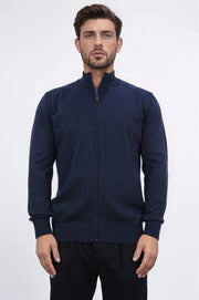 fermuarlı lacivert hırka 