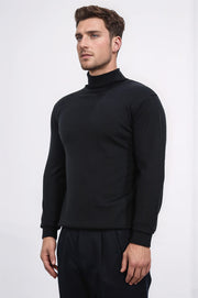 tam balıkçı siyah triko kazak 