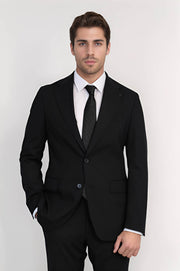 VELVARDE/POLY.MONO YAKA SLİM TAKIM ELBİSE SİYAH