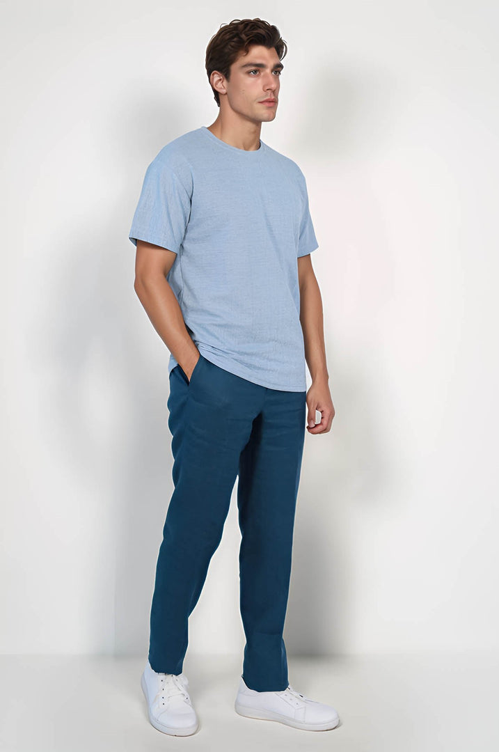VELVARDE BÜRÜMCÜK TSHIRT MAVİ (1825)