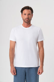 KIRIK BEYAZ KISA KOL T-SHIRT