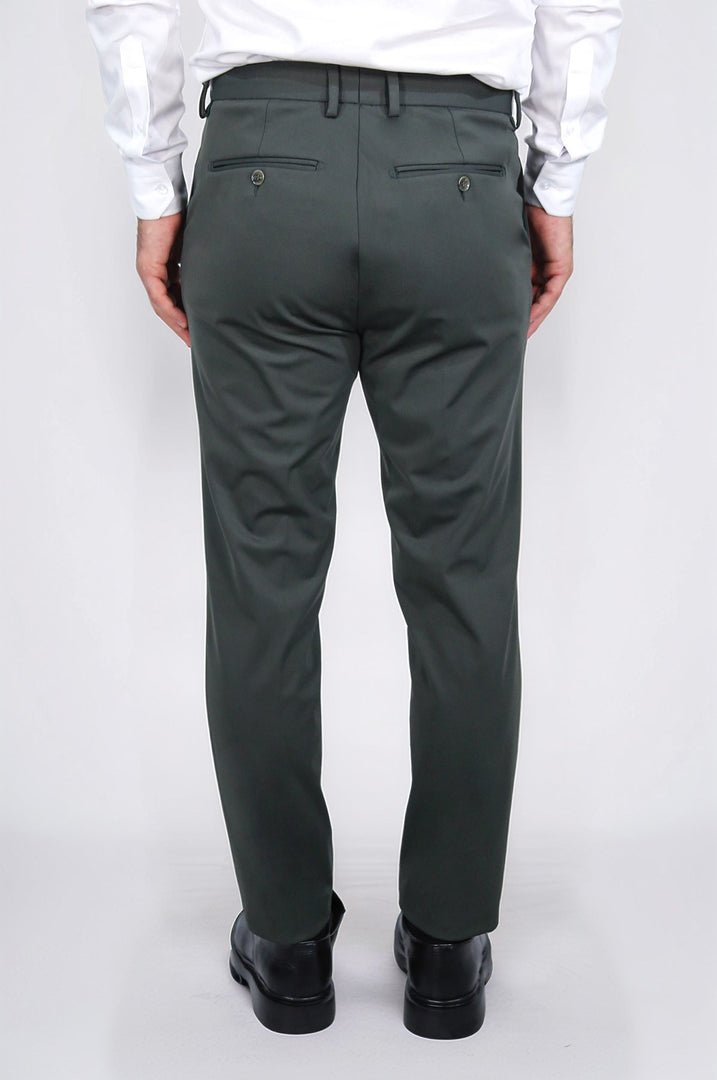 hafif dokulu kendinden kemerli bej jogger tek pantolon 