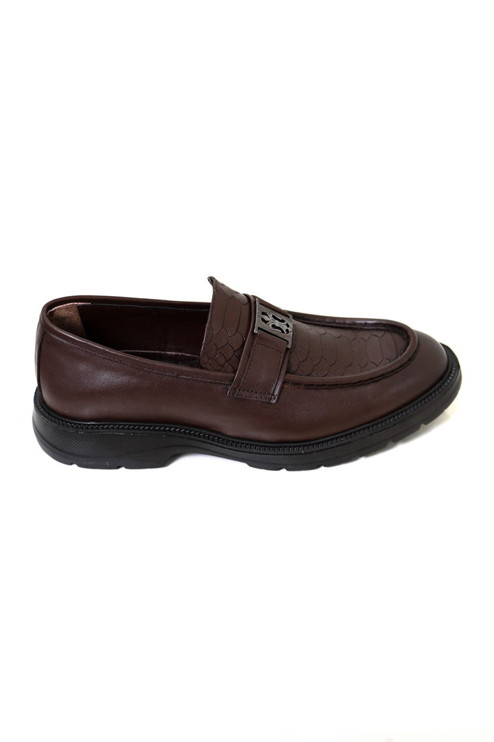 tokalı loafer koyu kahverengi ayakkabı 
