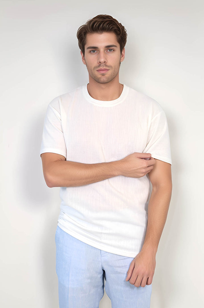 VELVARDE BÜRÜMCÜK TSHIRT BEYAZ (1825)