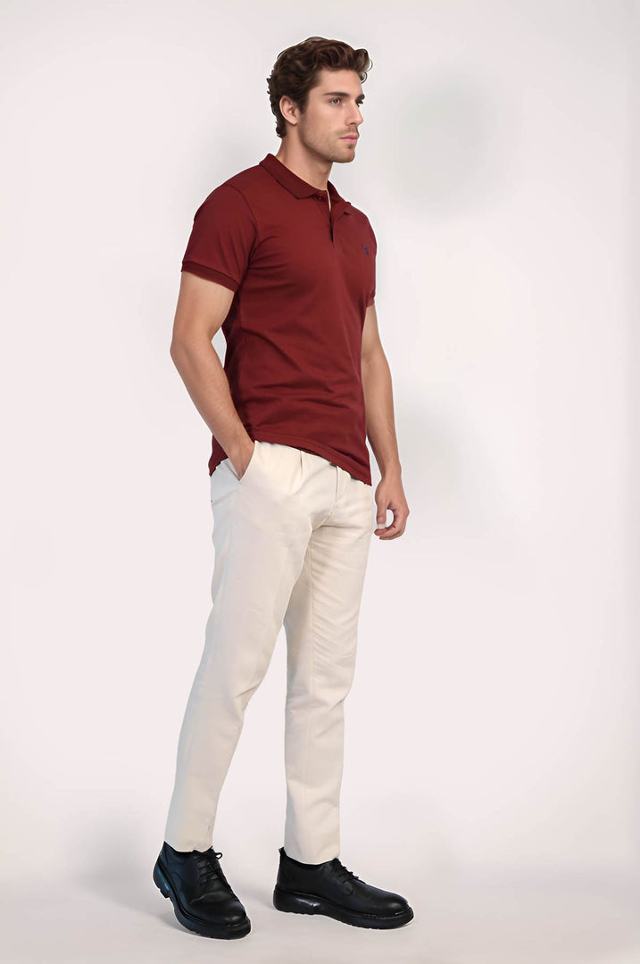VELVARDE POLO YAKA TSHIRT KİREMİT  (1815)