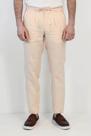 VELVARDE KETEN JOGGER+İPLİ LASTLİKLİ PANT. SOMON