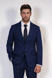 VELVARDE/POLY.MONO YAKA SLİM TAKIM ELBİSE LACİVERT