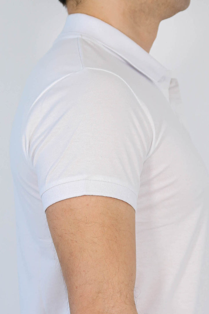 VELVARDE POLO YAKA TSHIRT BEYAZ (1815)