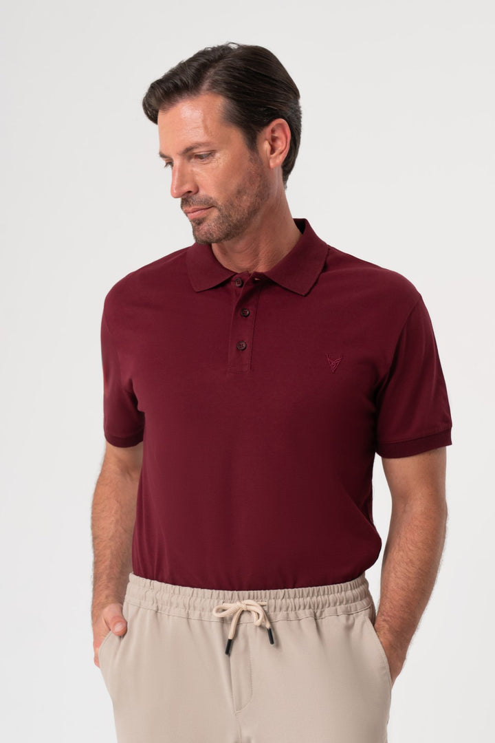 VİŞNE POLO YAKA T-SHIRT