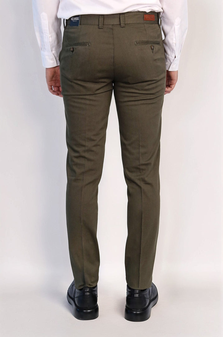 VELVARDE SLİM CHINO PANTOLON HAKİ