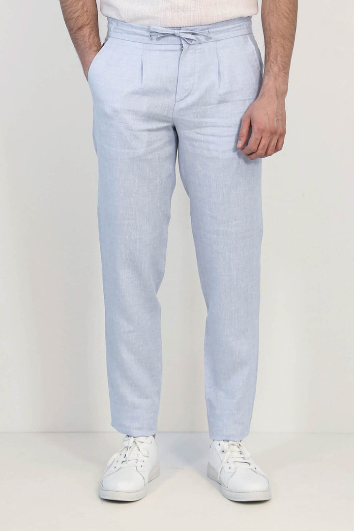 VELVARDE KETEN JOGGER İPLİ LASTLİKLİ PANT. A.MAVİ