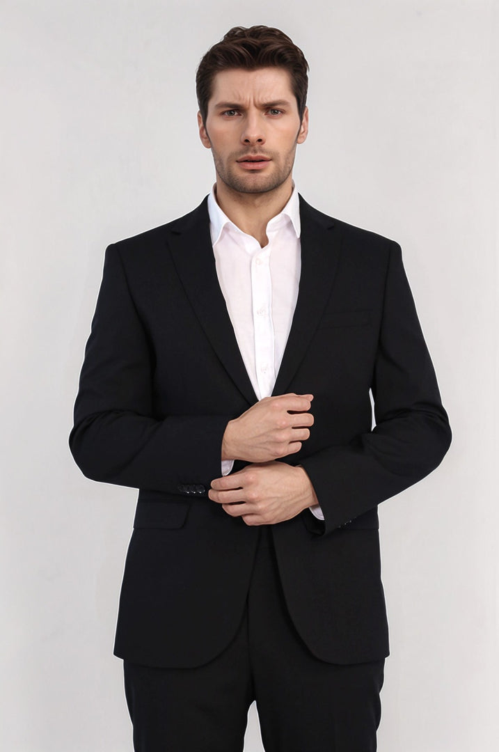 VELVARDE ERN BASIC SLIM TAKIM ELBİSE SİYAH