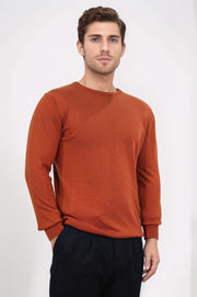 bisiklet yaka kiremit triko kazak 