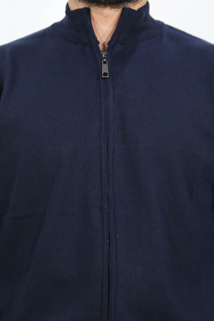 fermuarlı lacivert hırka 