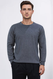 bisiklet yaka petek örgü antrasit triko kazak 