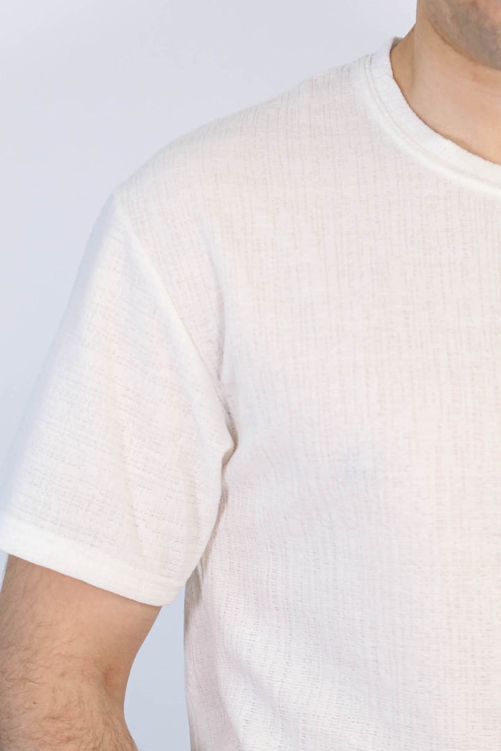 VELVARDE BÜRÜMCÜK TSHIRT BEYAZ (1825)