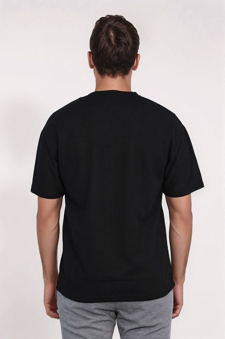 VELVARDE BÜRÜMCÜK TSHIRT SİYAH (1825)