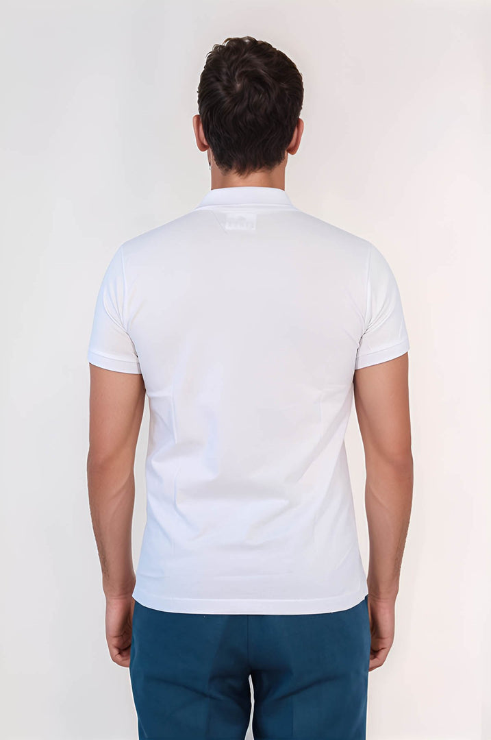 VELVARDE POLO YAKA TSHIRT BEYAZ (1815)