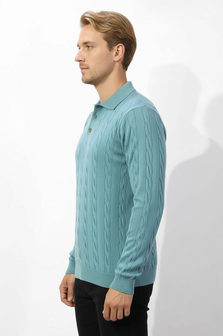 saç örgü triko kazak su yeşili