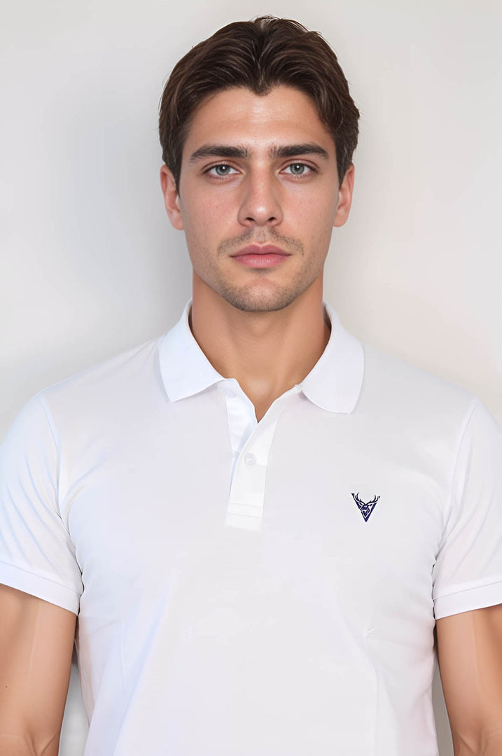 VELVARDE POLO YAKA TSHIRT BEYAZ (1815)