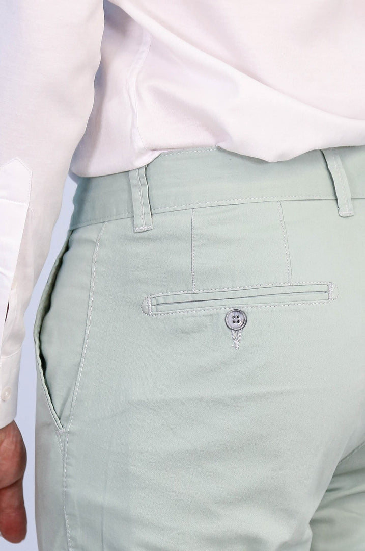 VELVARDE SLİM CHINO PANTOLON SU YEŞİLİ