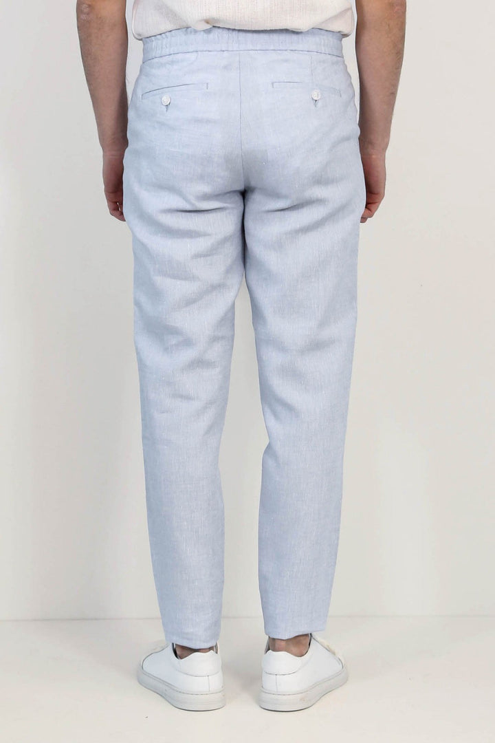 VELVARDE KETEN JOGGER İPLİ LASTLİKLİ PANT. A.MAVİ