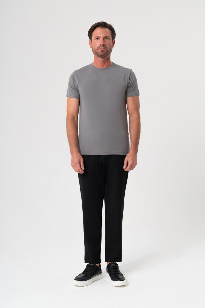 GRİ KISA KOL T-SHIRT 