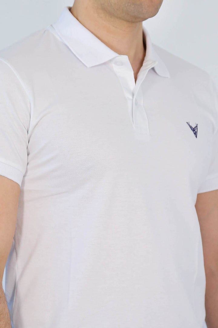 VELVARDE POLO YAKA TSHIRT BEYAZ (1815)