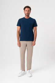 INDIGO KISA KOL T-SHIRT