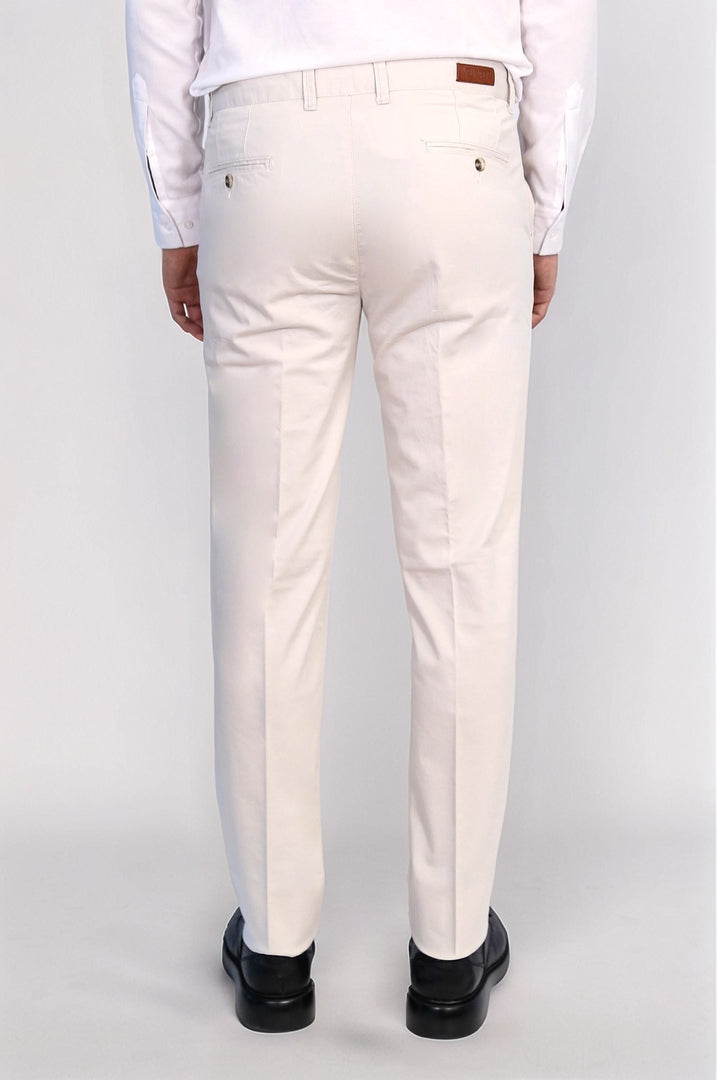VELVARDE SLİM CHINO PANTOLON EKRU