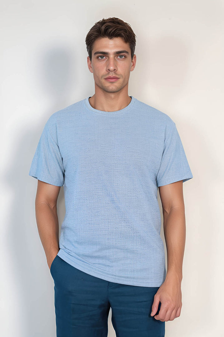 VELVARDE BÜRÜMCÜK TSHIRT MAVİ (1825)