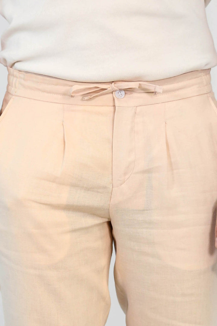 VELVARDE KETEN JOGGER+İPLİ LASTLİKLİ PANT. SOMON