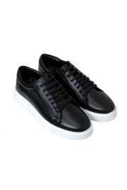 deri spor ayakkabı siyah