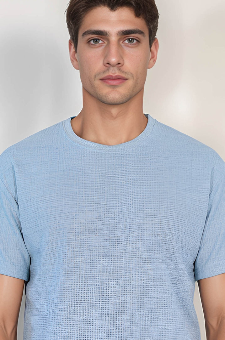 VELVARDE BÜRÜMCÜK TSHIRT MAVİ (1825)