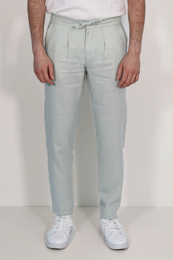 VELVARDE KETEN JOGGER İPLİ LASTLİKLİ PANT.A.YEŞİL