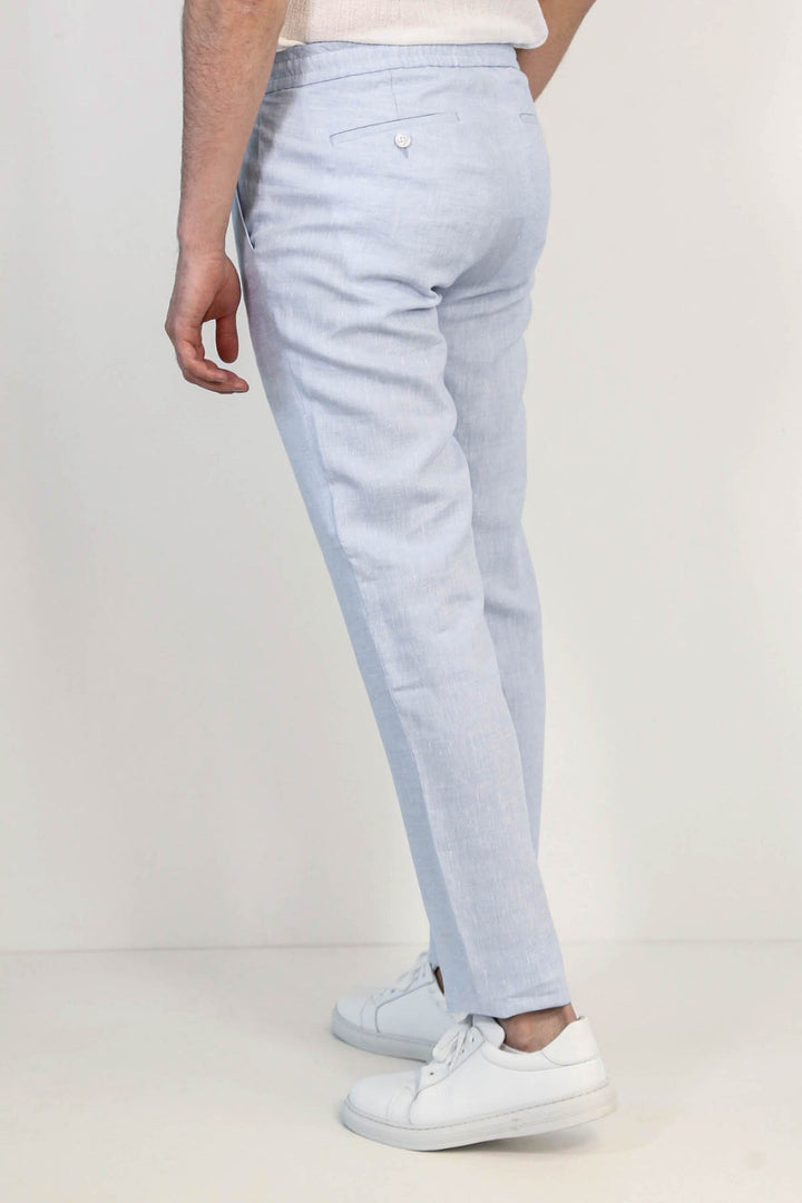 VELVARDE KETEN JOGGER İPLİ LASTLİKLİ PANT. A.MAVİ