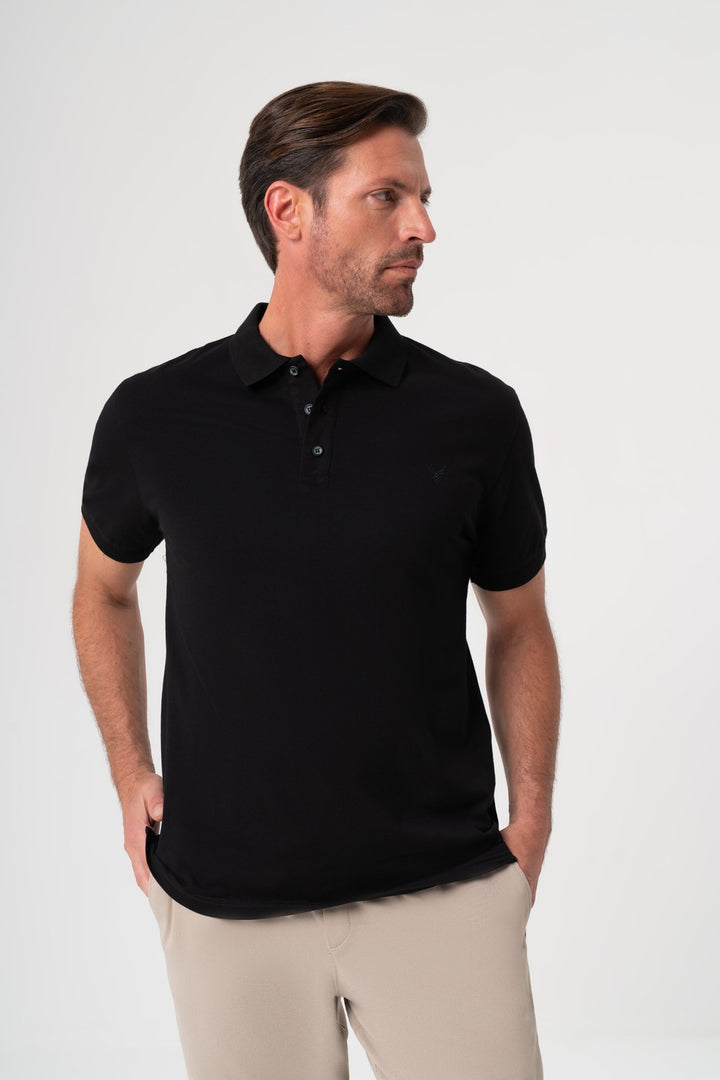 SİYAH POLO YAKA T-SHIRT