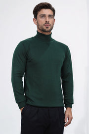 tam balıkçı koyu yeşil triko kazak 