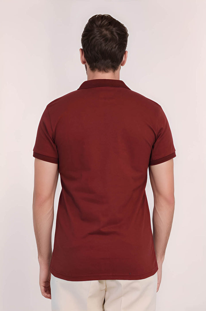 VELVARDE POLO YAKA TSHIRT KİREMİT  (1815)