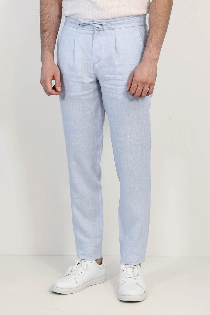 VELVARDE KETEN JOGGER İPLİ LASTLİKLİ PANT. A.MAVİ