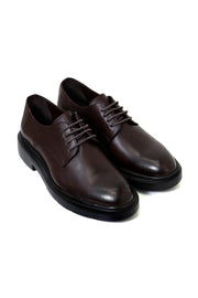 deri kalın tabanlı klasik taba ayakkabı 