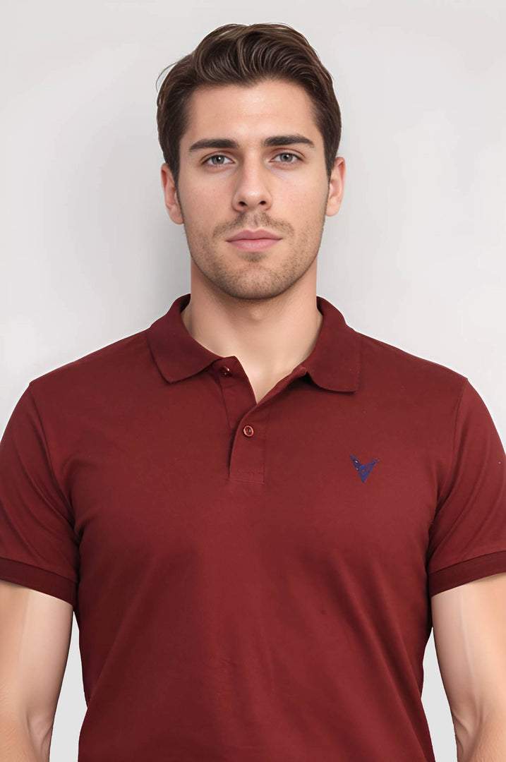 VELVARDE POLO YAKA TSHIRT KİREMİT  (1815)