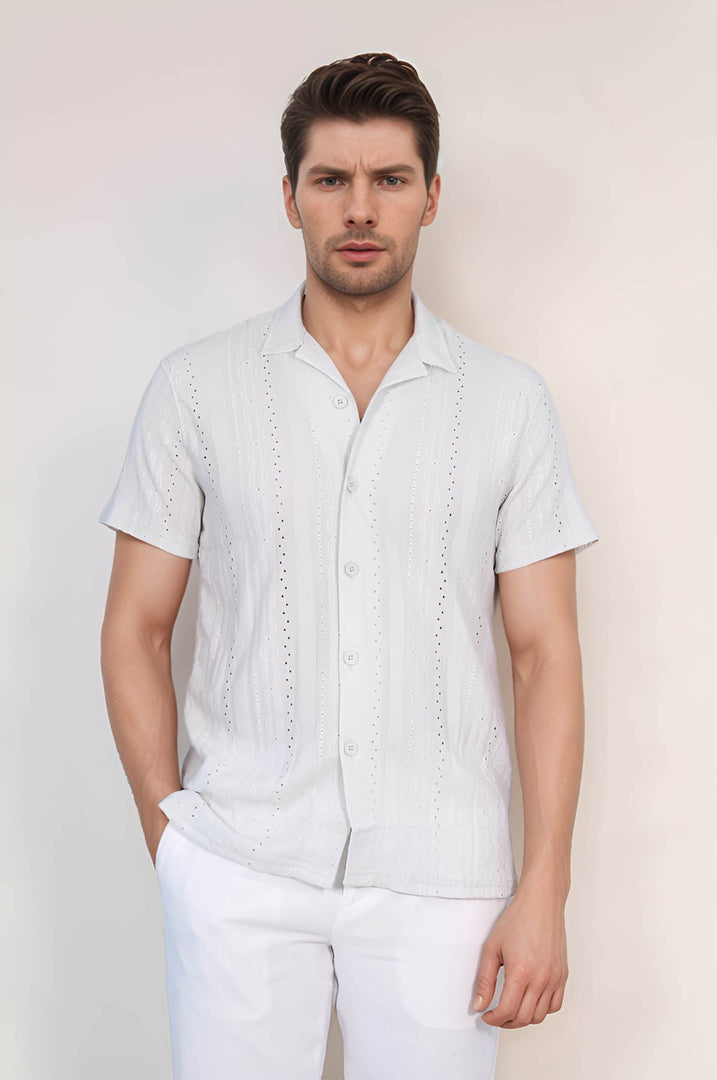 VELVARDE DELİKLİ DÜĞMELİ TSHIRT GRİ