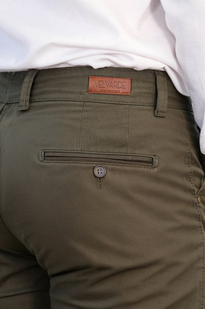 VELVARDE SLİM CHINO PANTOLON HAKİ
