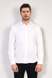 VELVARDE PAMUKLU GÖMLEK BEYAZ