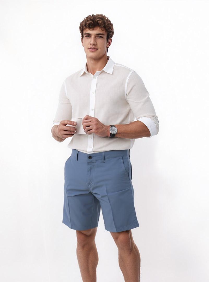 VELVARDE/ SLIM SHORT/ AÇIK MAVİ