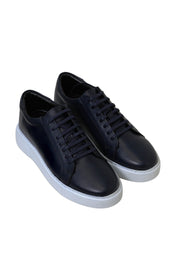 deri spor ayakkabı lacivert 