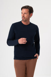 LACİVERT UZUN KOL T-SHIRT