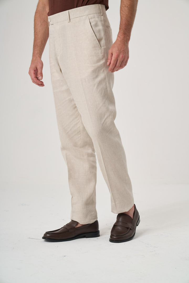 KETEN SLIM PANTOLON BEJ 