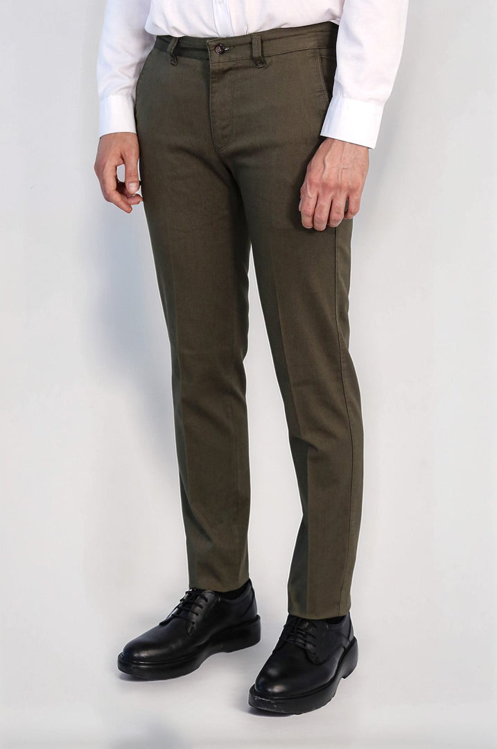 VELVARDE SLİM CHINO PANTOLON HAKİ